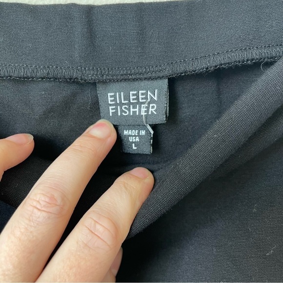Eileen Fisher Black Slip On Mini Skirt Size Large - Picture 4 of 6
